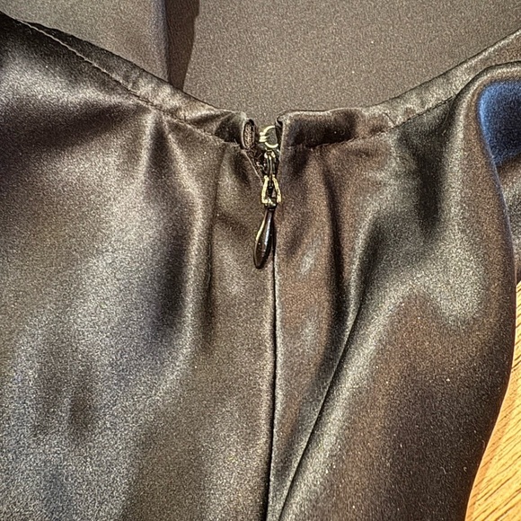 Mossimo 100% Silk Black Tank Top XL Babydoll Early 2000s 90s Y2K Grunge Satin - Picture 2 of 8